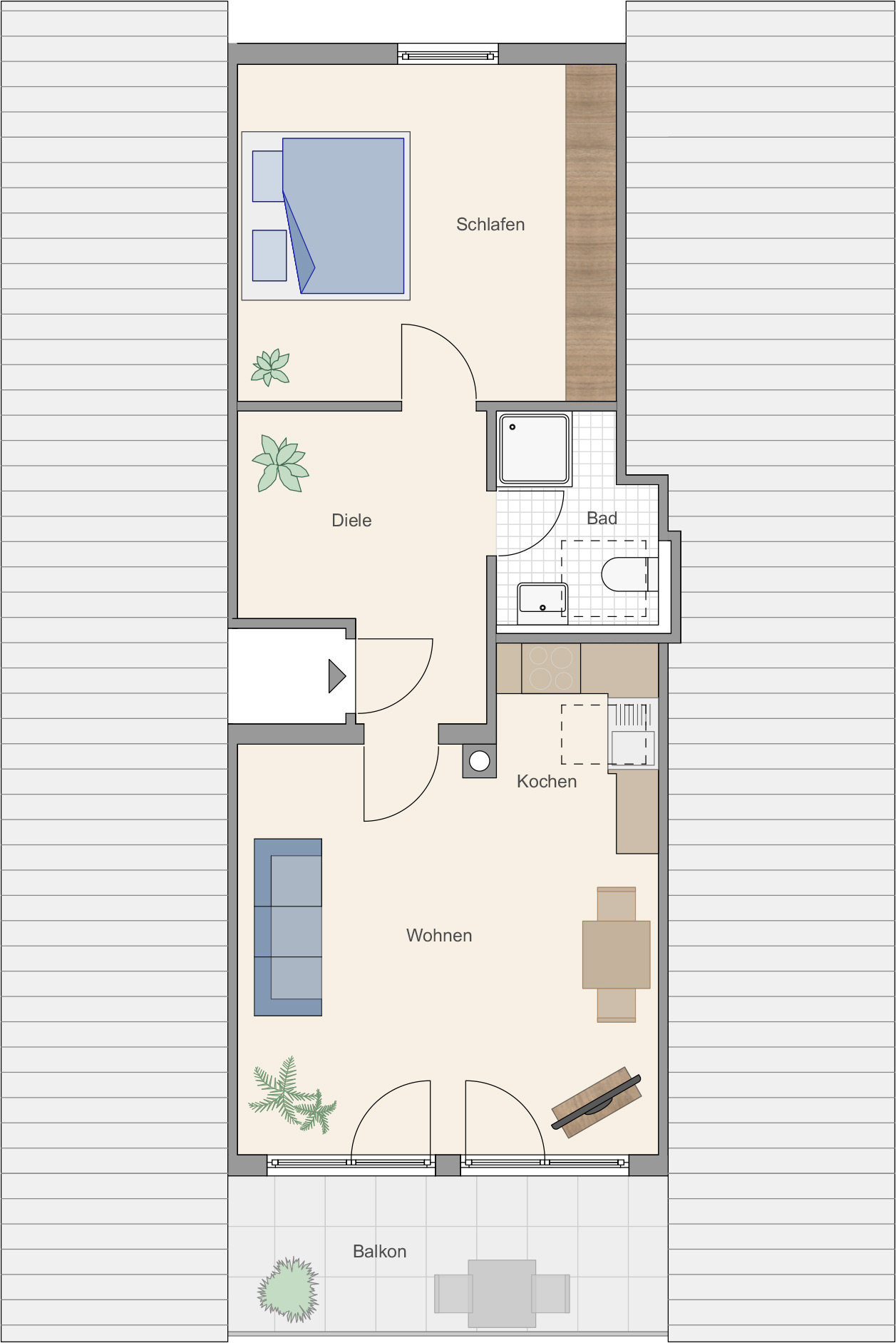 Draufsicht Panoramablick